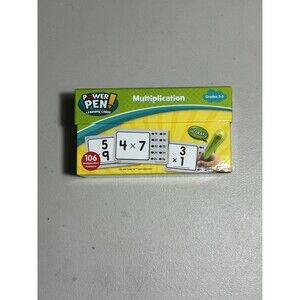 Power Pen Flash Cards Multiplication School Educational Math Practice Grades 2-5